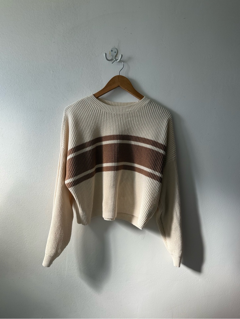 Hollister Boxy Cable-Knit Crew Sweater